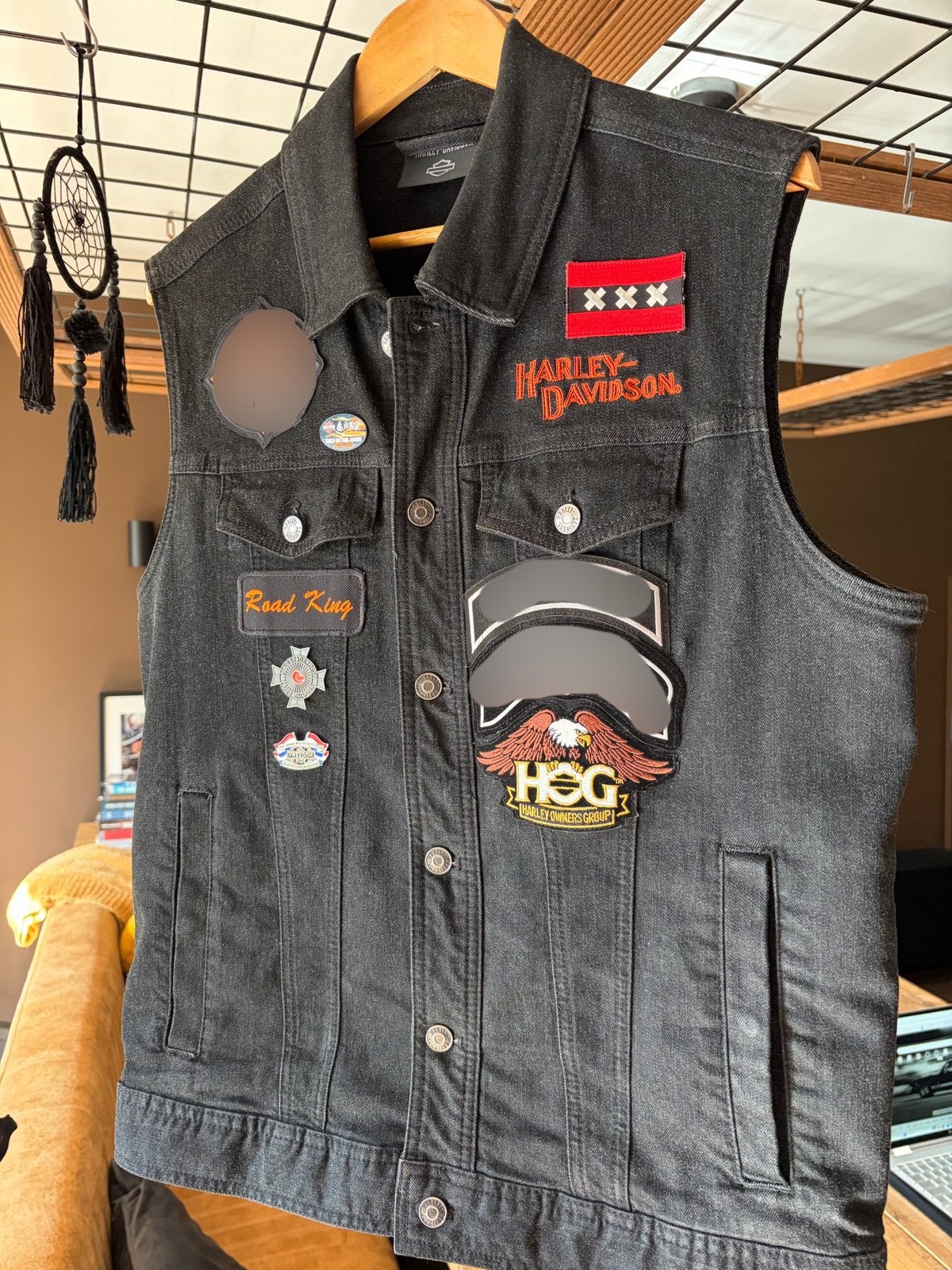Harley Davidson Denim Biker/Chapter HOG Vest, Ophalen of Verzenden, Nieuw met kaartje, Dames