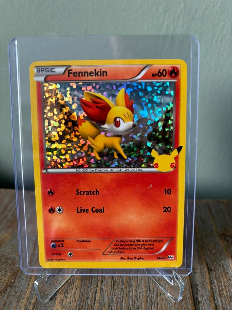 Fennekin #14 Holo McDonald’s 25th Anniversary, Ophalen of Verzenden, Losse kaart