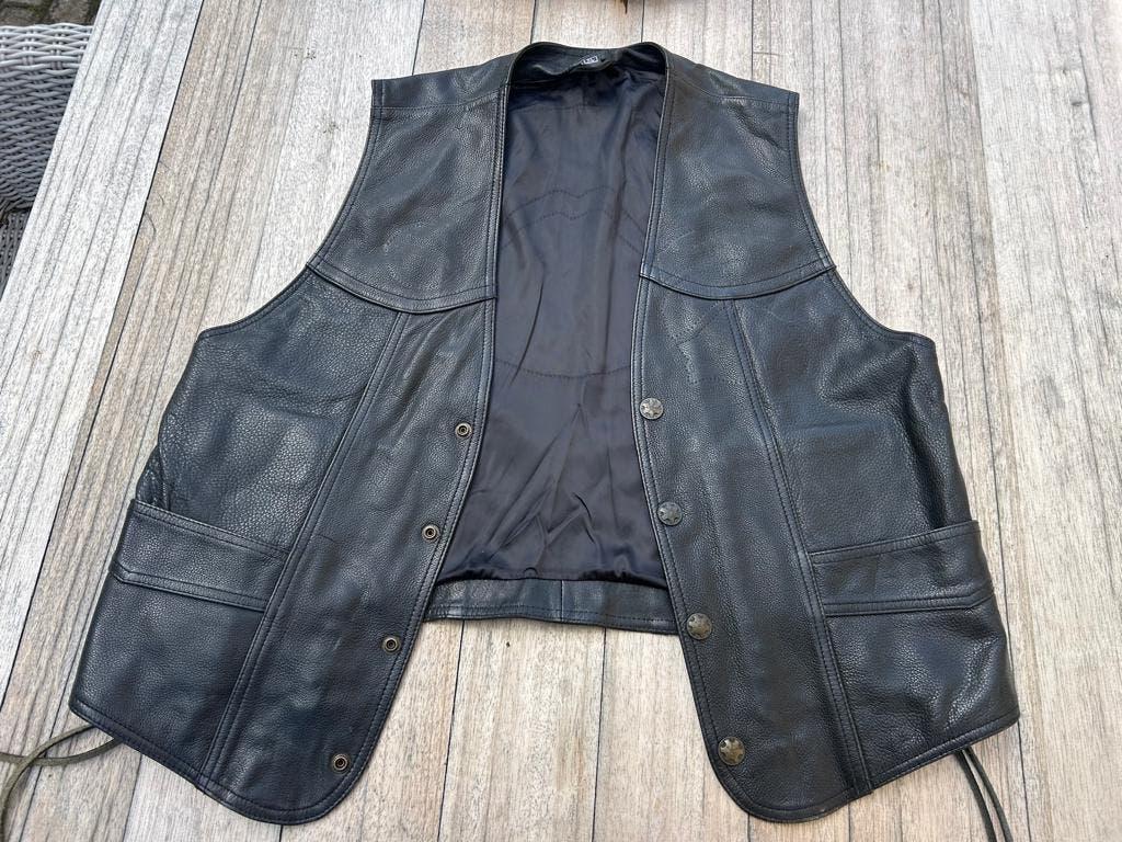 leren gilet, Motoren, Ophalen of Verzenden, Tweedehands, Overige typen, Onbekend