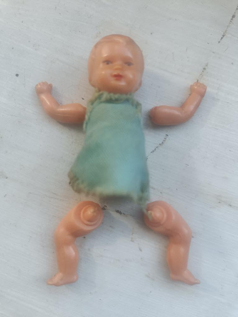 poppenhuis ANTIEK VINTAGE POPJE KINDJE BABY KOMPLEET, Kinderen en Baby's, Speelgoed | Poppenhuizen, Verzenden, Zo goed als nieuw