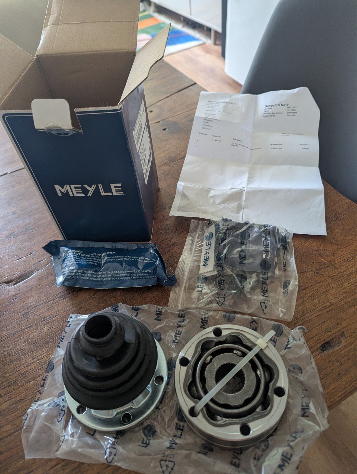 binnenste homokineet kit 100mm Meyle, Ophalen of Verzenden, Nieuw