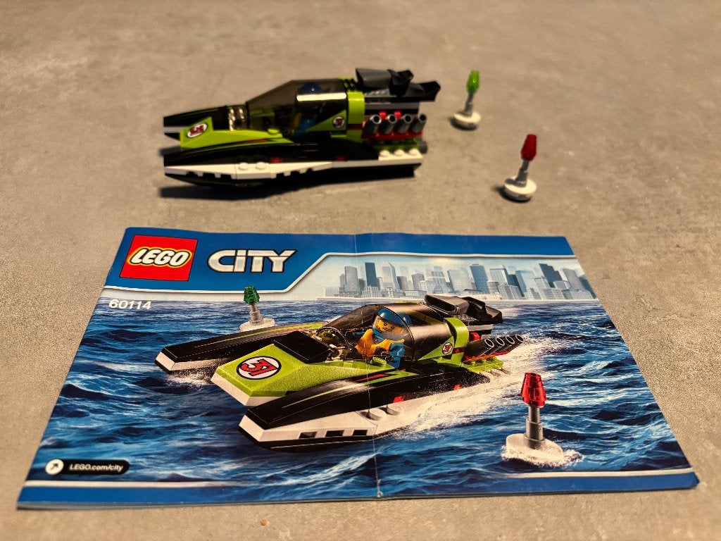 Legoset 60114 City Raceboot, Lego, Ophalen of Verzenden, Inclusief instructies, Complete set