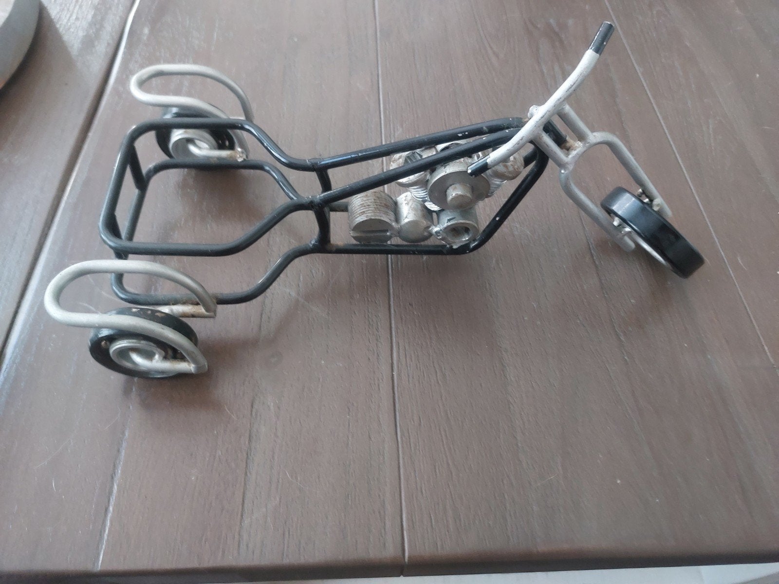 Unieke metalen chopper/trike model, Gebruikt, Ophalen, Overige merken, Groter dan 1:32