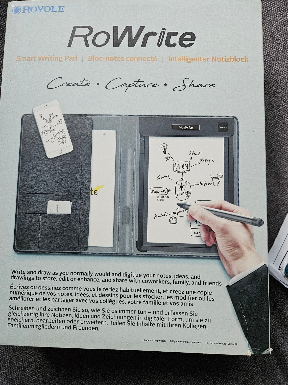 Royole RoWrite Smart Writing Pad - Digitaal Notitieblok, Royole, Bluetooth, Ophalen of Verzenden, Zo goed als nieuw