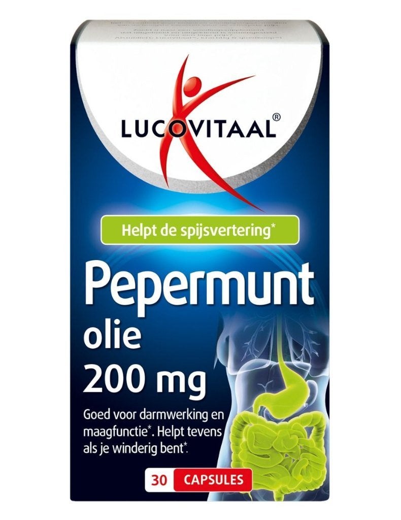 Lucovitaal Pepermuntolie 200 mg - 30 capsules, Ophalen of Verzenden, Nieuw, Overige typen