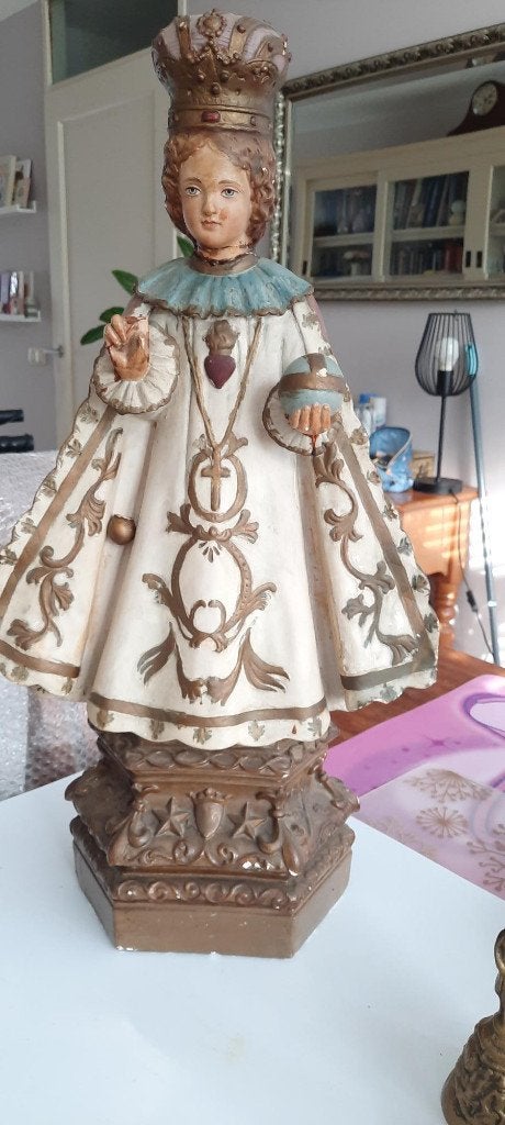 Devotiebeeld van het kindje Jezus van Praag, Antiek en Kunst, Ophalen