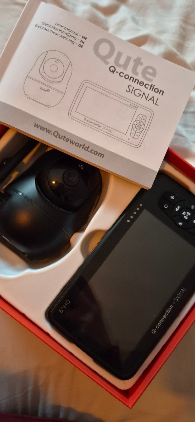 Qute Q-connection Signal Babyfoon Zwart met Camera, Ophalen