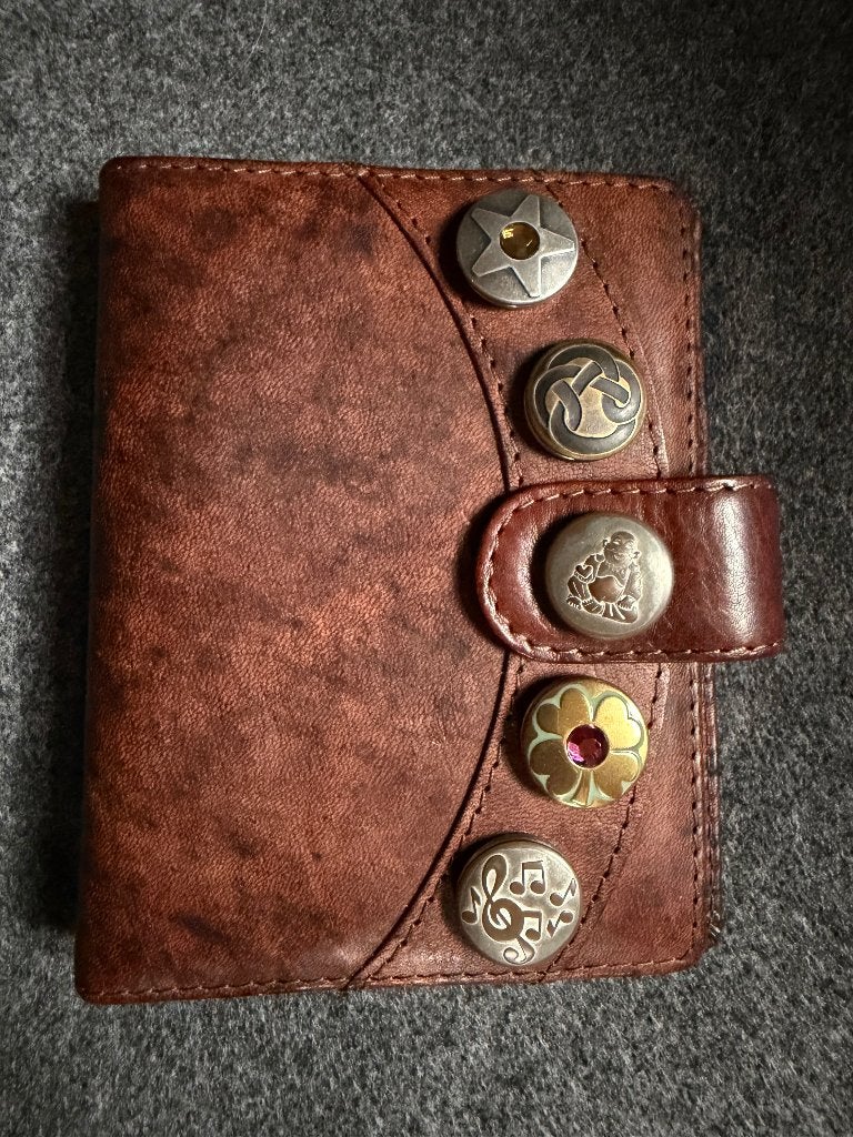 Leren organizer planner agenda Succes met drukknopjes Noosa, Ophalen of Verzenden, Zo goed als nieuw