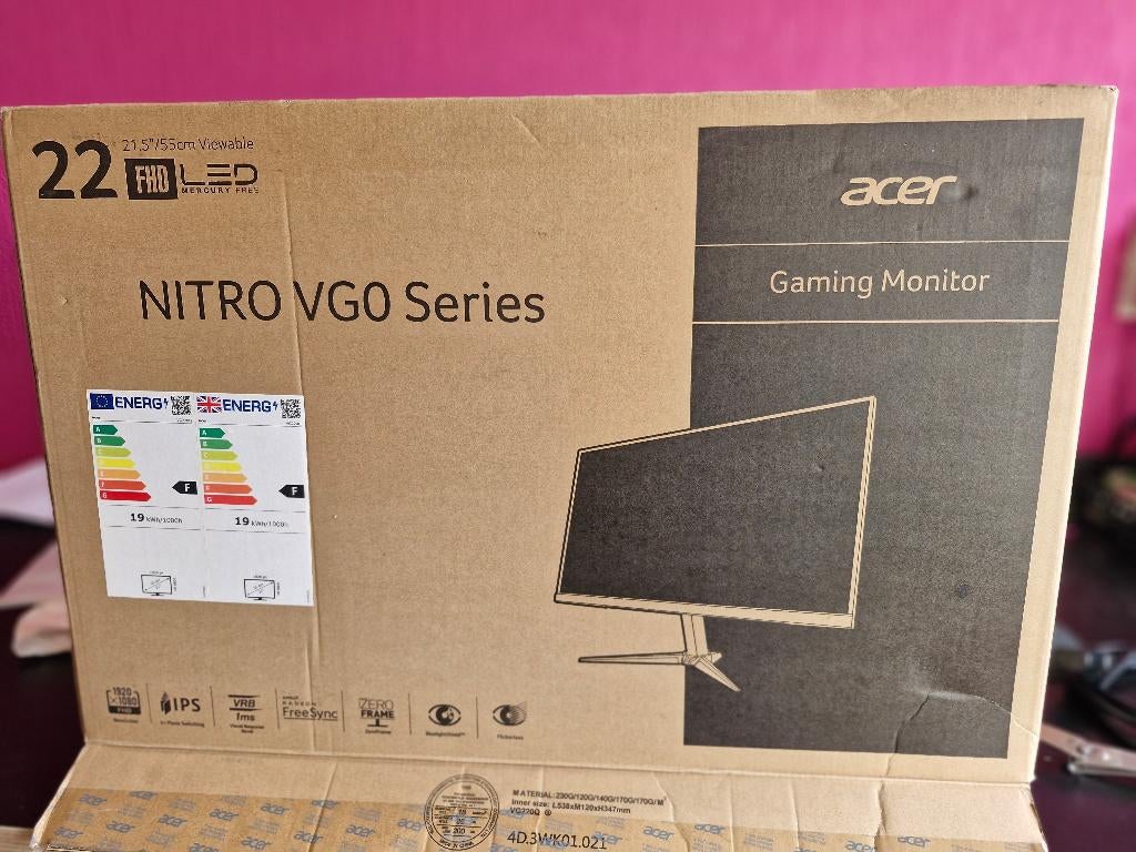 Acer Monitor, Computers en Software, Monitoren, ACER, Ingebouwde speakers, HDMI, Full HD