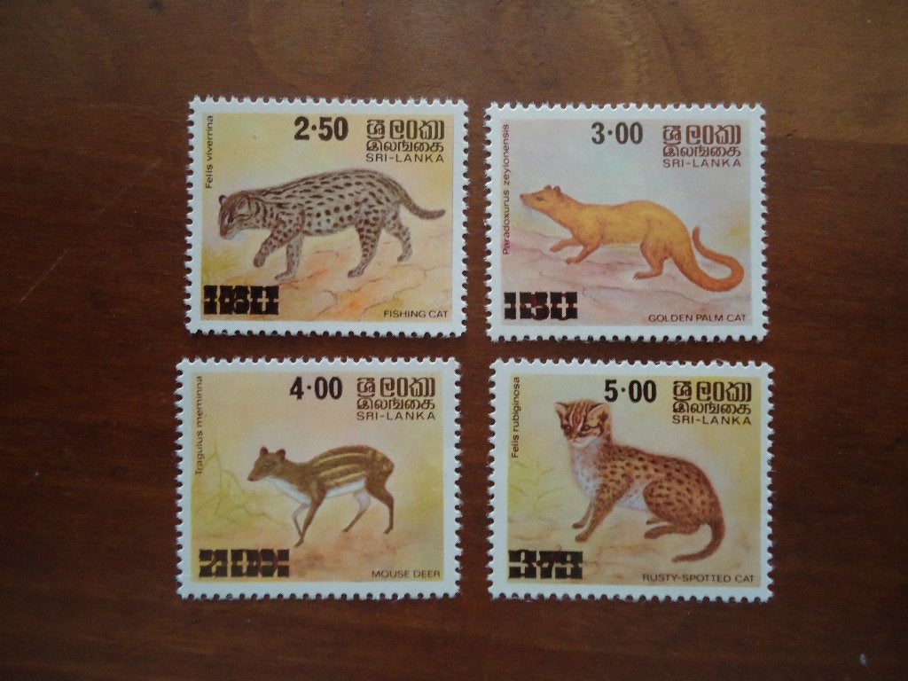 Inheemse Dieren Sri Lanka 1981, mi. 542-45 postfris, Ophalen of Verzenden, Postfris, Dier of Natuur