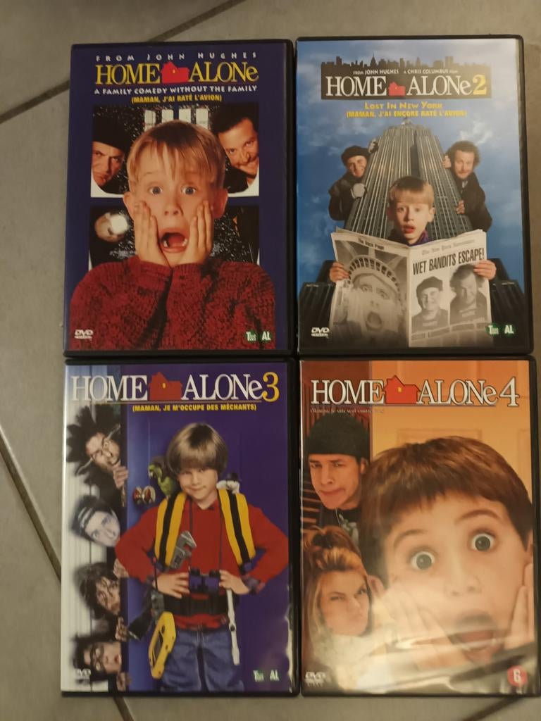 Dvd Home Alone 1-4, Alle leeftijden, Ophalen of Verzenden, Zo goed als nieuw