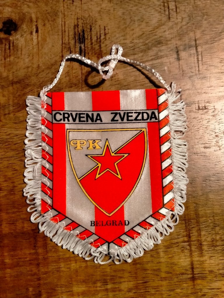 Crvena Zvezda Belgrad Rode Ster Belgrado voetbal vaantje, Verzenden, Gebruikt, Buitenlandse clubs, Vaantje of Sjaal