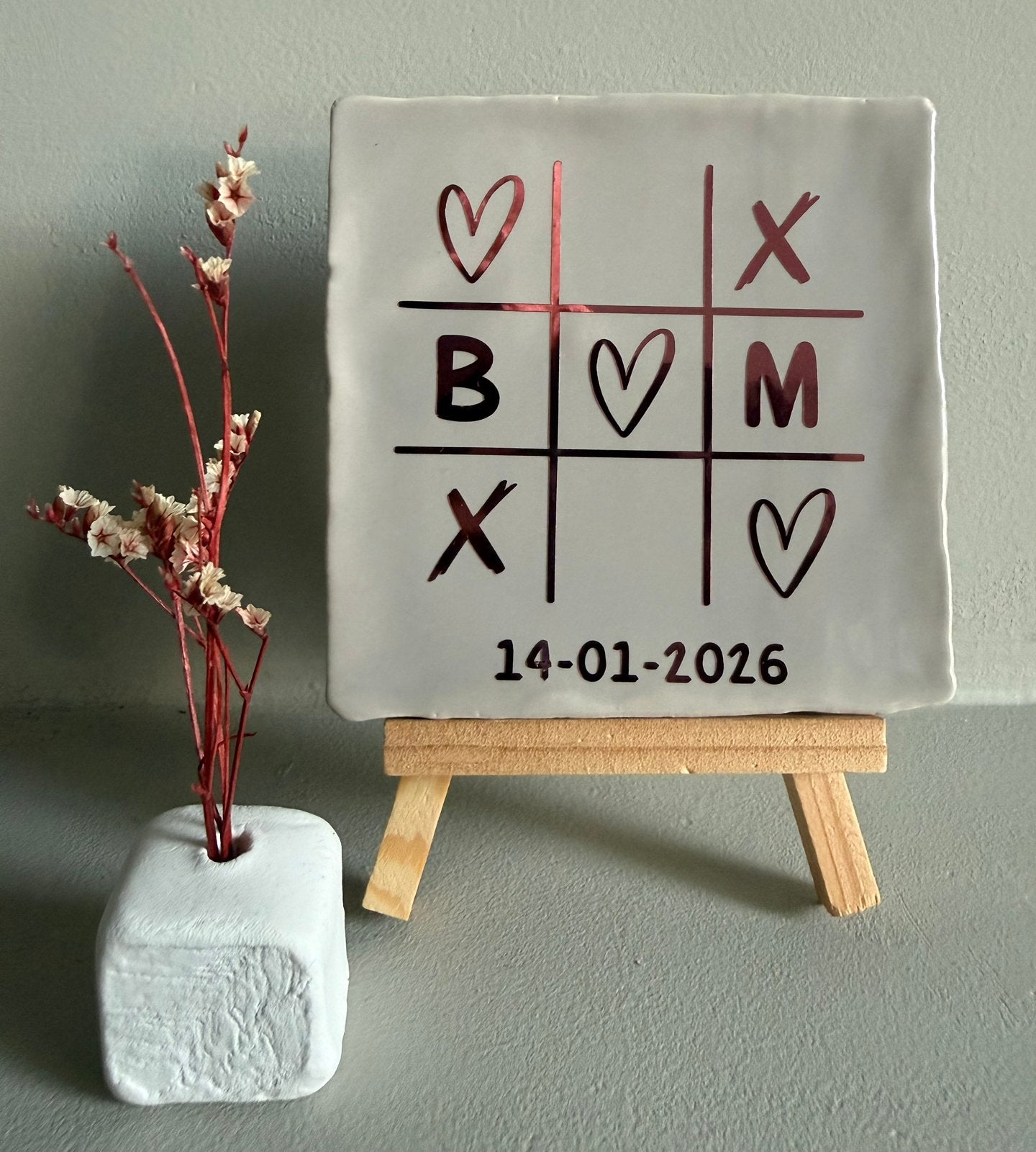 Personaliseerbaar liefdestegeltje, trouwen, relatie, Ophalen of Verzenden, Nieuw
