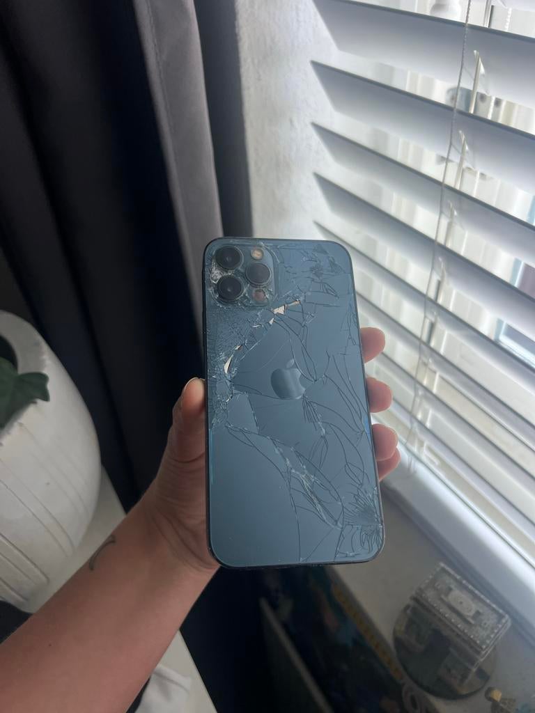 iPhone 12 Pro 128GB - Scherm gebarsten, batterij 79%, Ophalen, Blauw, IPhone 12 Pro, 79 %