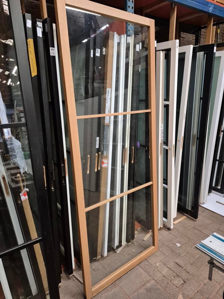 93x231,5cm eiken glas deur stomp kan ook als schuifdeur, Ophalen, 80 tot 100 cm, Binnendeur, Nieuw