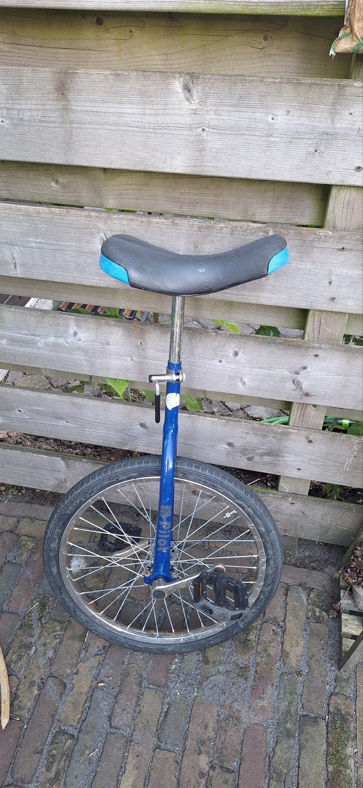 Blauwe eenwieler - Unicycle, Fietsen en Brommers, Fietsen | Eenwielers, Ophalen, Gebruikt