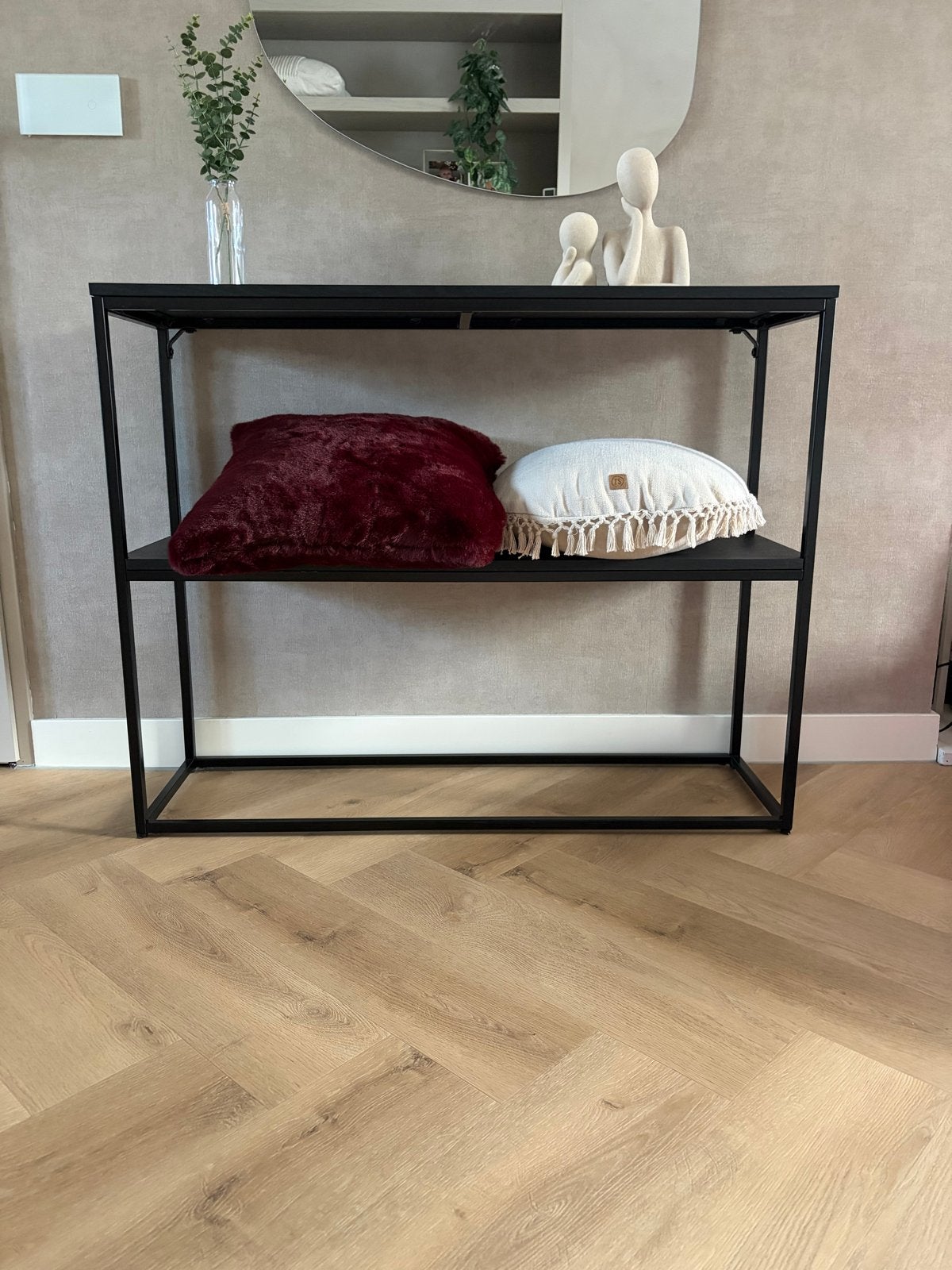 Zwarte Side Table - Modern en Stijlvol, Ophalen, 50 tot 100 cm, Zo goed als nieuw, Metaal