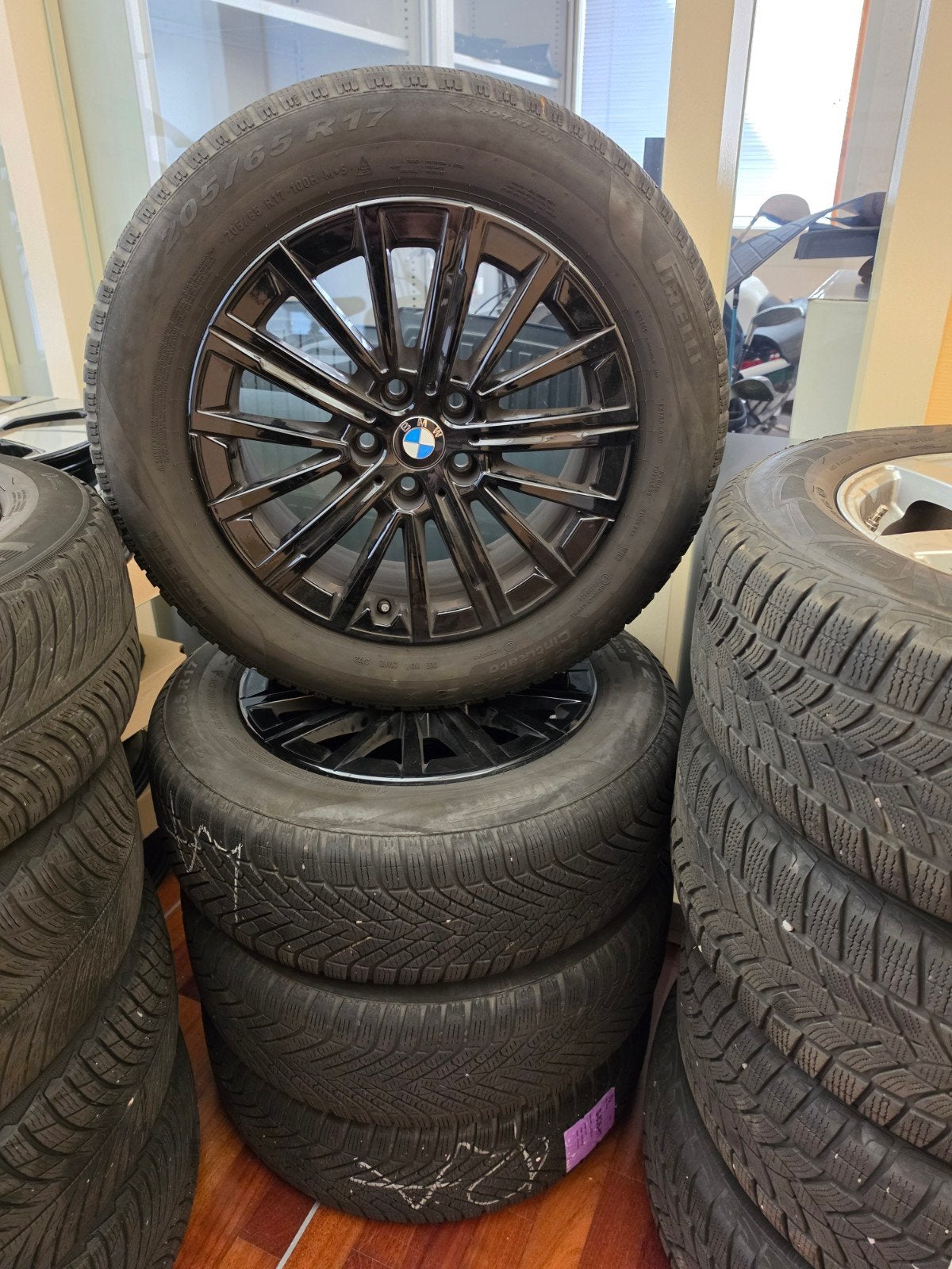 BMW X1 X2 winterwielen 205/65R17, Ophalen, Gebruikt, Banden en Velgen, 17 inch