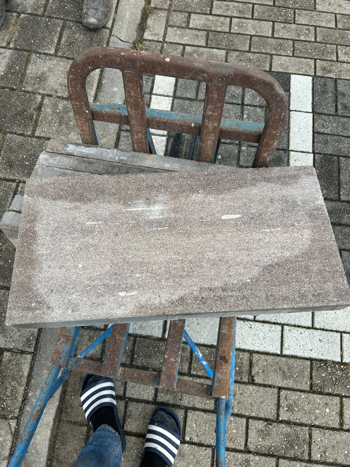 ivory grijs tuin tegels, Ophalen, Gebruikt, Minder dan 5 m², Beton