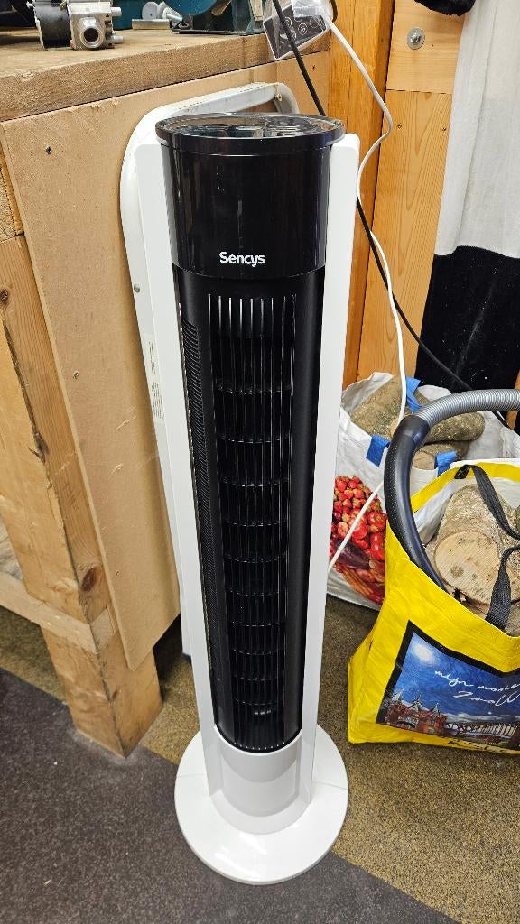 Ventilator Sencys met afstandsbediening (FZ10-19BRA), Witgoed en Apparatuur, Ventilatoren, Ophalen, Zo goed als nieuw, Torenventilator