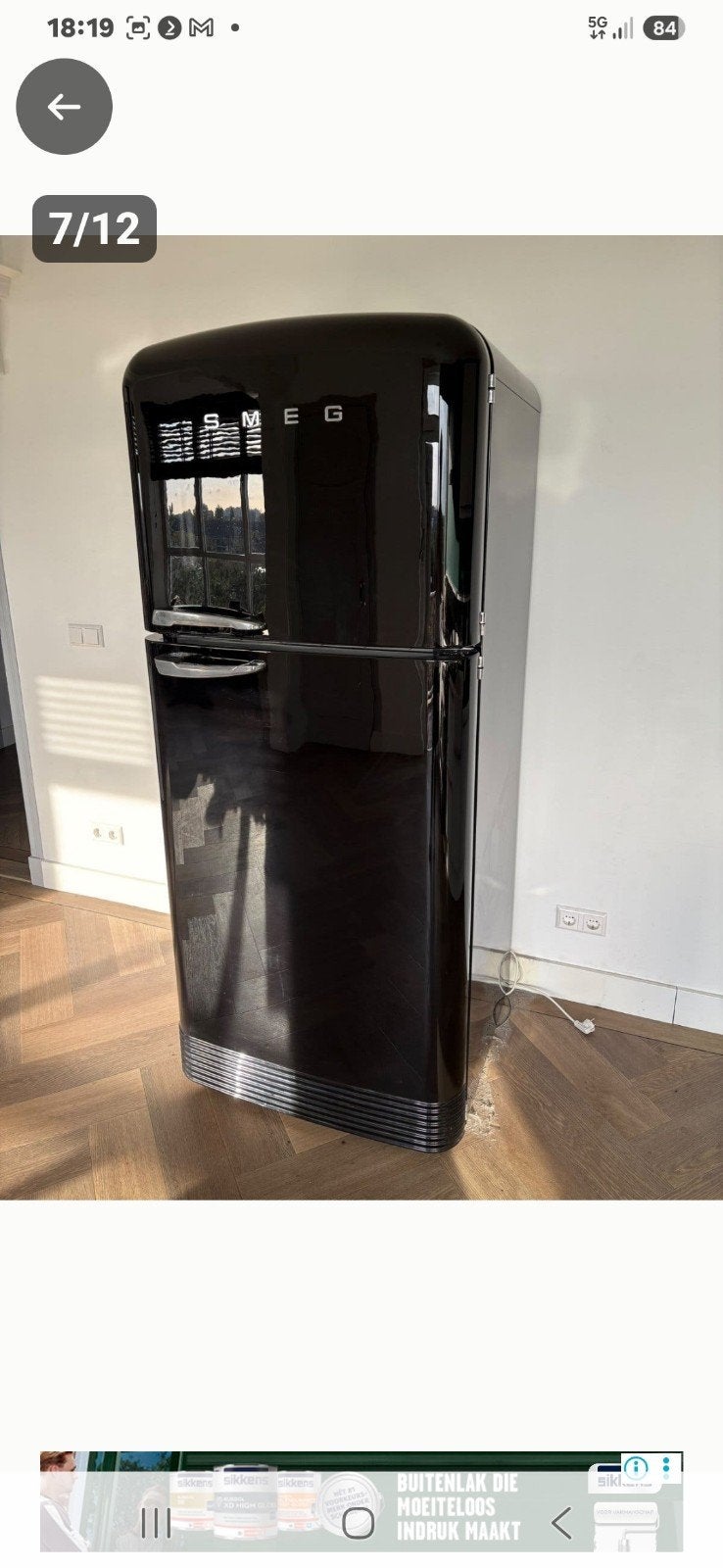 smeg fab50rbl, Ophalen, Zo goed als nieuw, 60 tot 90 cm, 160 cm of meer