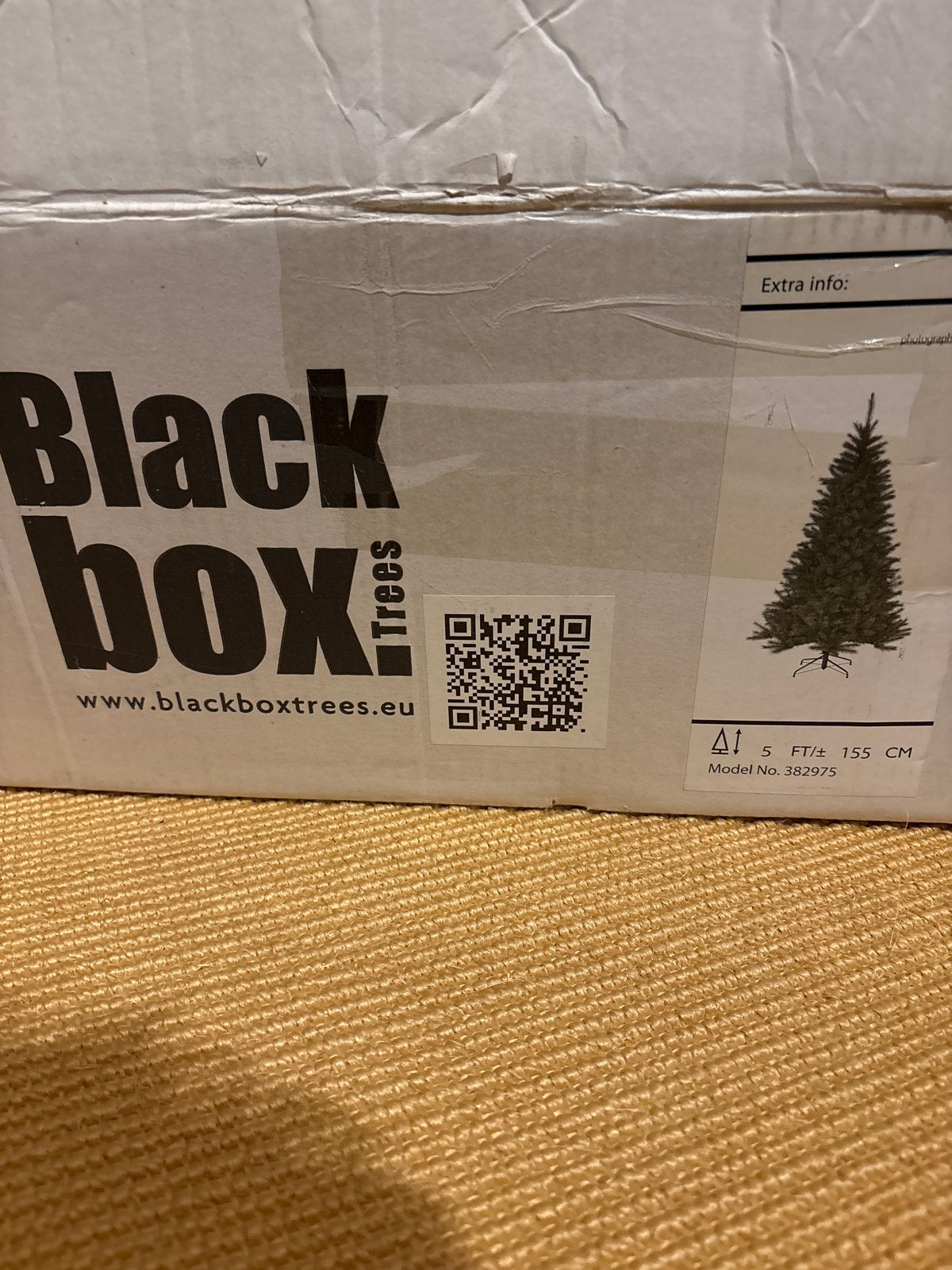 Kunst kerstboom 155 cm merk Black Box EU, Diversen, Ophalen of Verzenden, Zo goed als nieuw