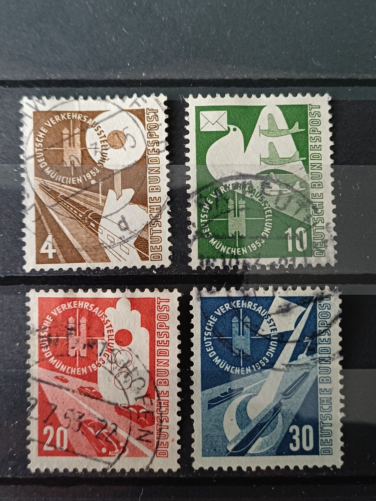 BRD 167-170 gestempeld, Postzegels en Munten, Postzegels | Europa | Duitsland, Ophalen of Verzenden, BRD, Gestempeld