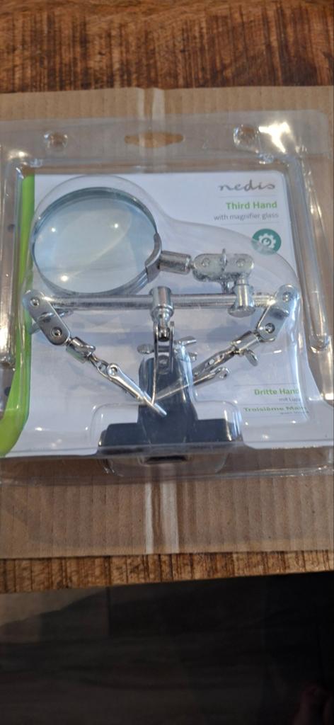 Nedis Derde Hand met Vergrootglas - Soldeerhulp, Ophalen, Nieuw