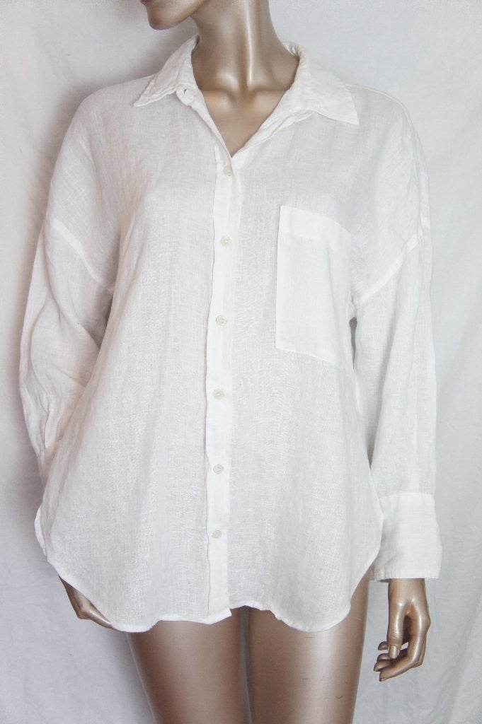ZARA blouse maat M LINEN, Verzenden, Zo goed als nieuw, Maat 38/40 (M), Wit