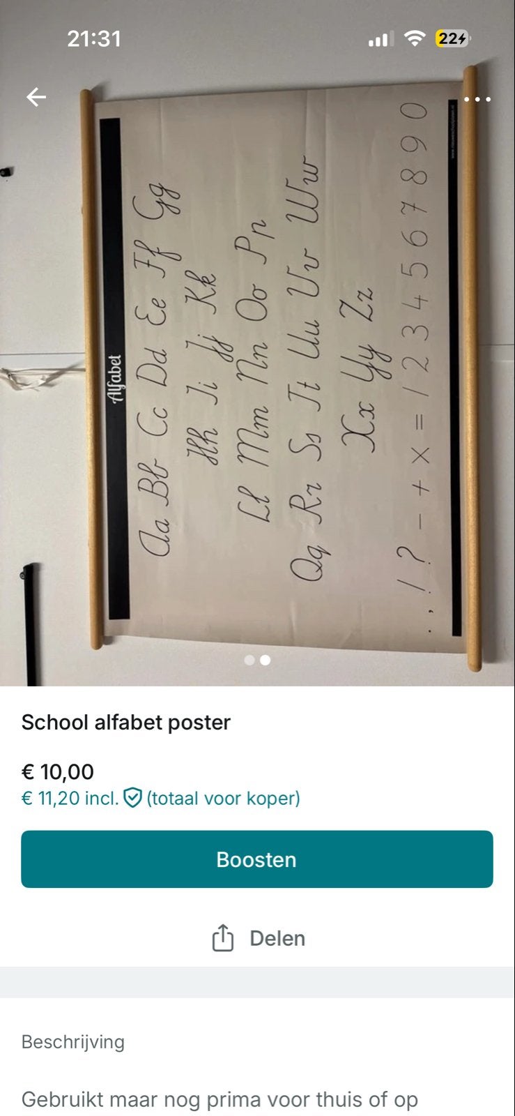 Alfabet poster, Ophalen of Verzenden