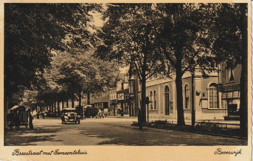 Beverwijk - Breestraat, Verzenden, 1920 tot 1940, Gelopen, Noord-Holland
