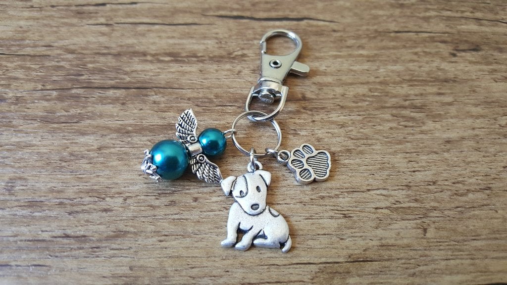 (Tas/Sleutel) Hanger Jack russel met beschermengeltje, Verzenden, Nieuw, Hanger