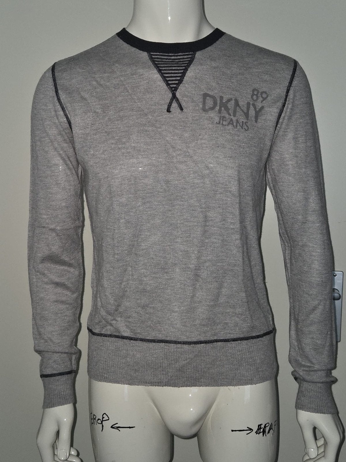DKNY Jeans Trui Grijs Maat M - Zo goed als nieuw, Ophalen of Verzenden, Zo goed als nieuw, Maat 48/50 (M), Grijs
