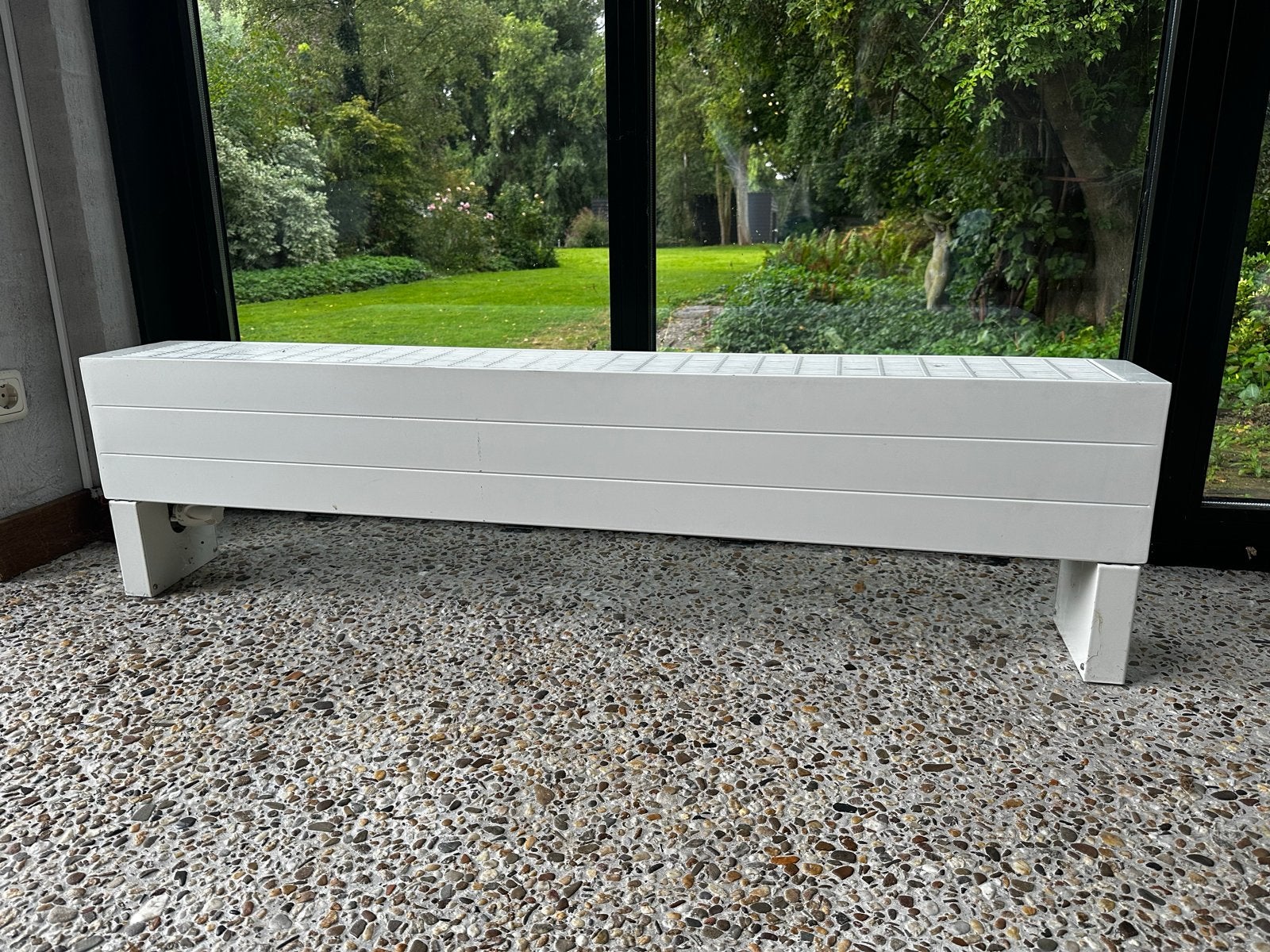 Design radiator 140 cm breed, 20 cm hoog, Ophalen, 30 tot 80 cm, Gebruikt, Radiator