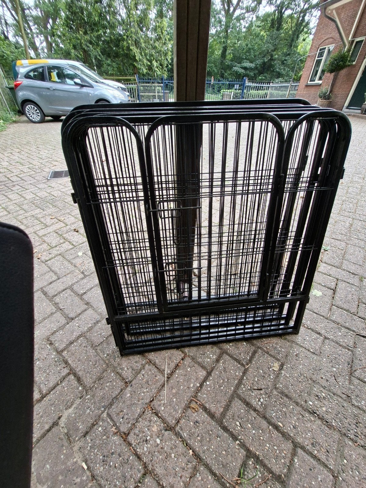Puppyren, hondenren 80 hoog, met 1 paneel met deur, Dieren en Toebehoren, Ophalen, Gebruikt, Hondenren
