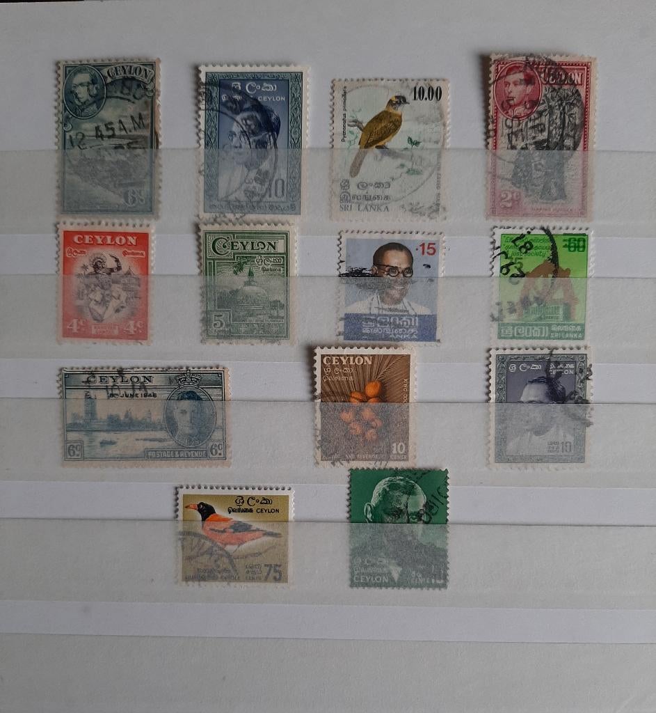 1 Kaart Klassieke Postzegels Ceylon - Sri Lanka Nr. 1 Gest, Postzegels en Munten, Postzegels | Azië, Ophalen, Gestempeld, Zuid-Azië