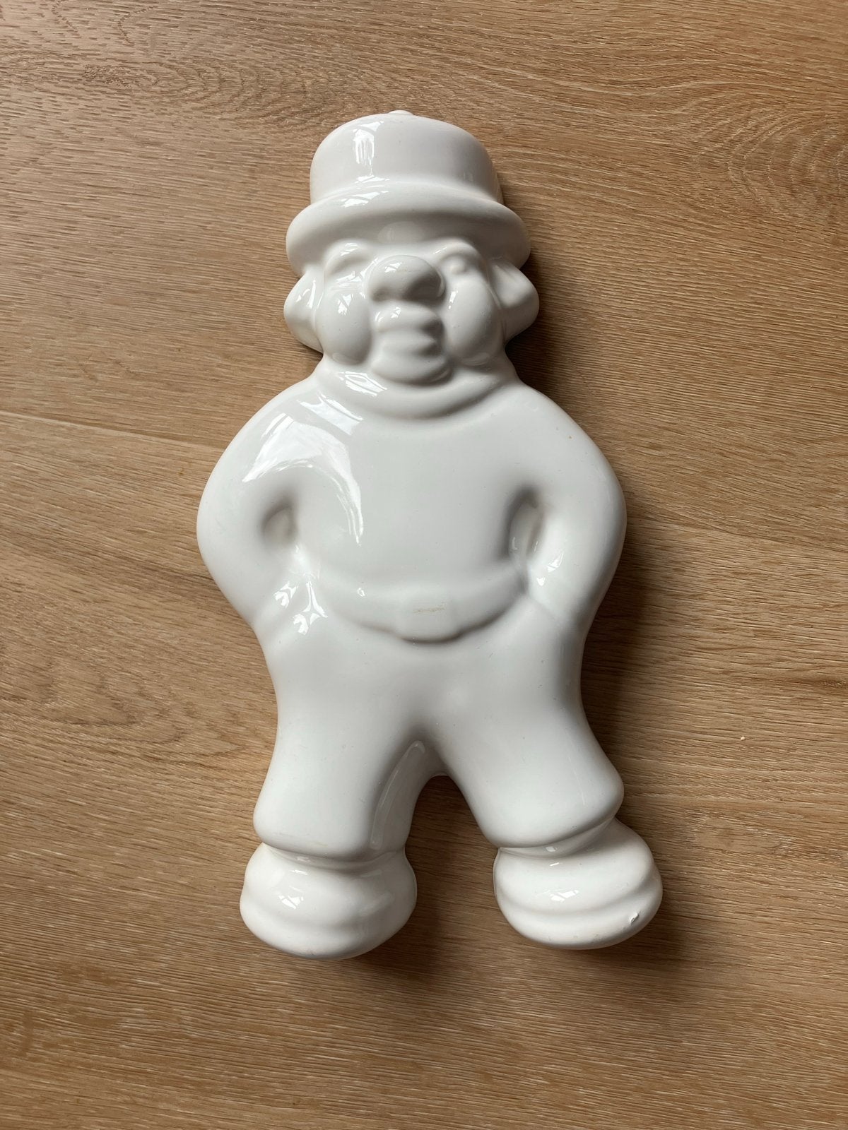 Vintage Keramische Bakvorm Clown/Man met Hoed, Ophalen