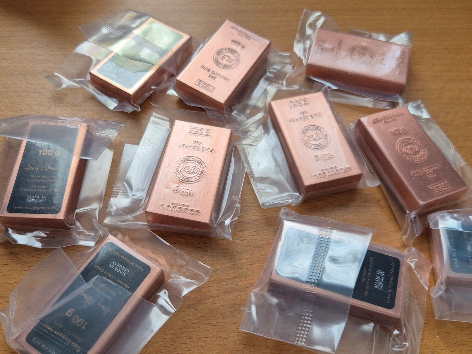 Heimerle + Meule: 100 gram Koperbaar in seal + Certificaat., Postzegels en Munten, Ophalen of Verzenden, Koper