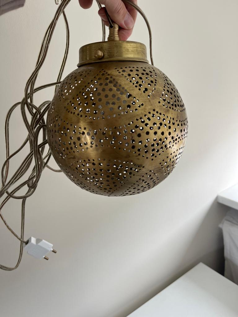 Zenza Filigrain Lamp uit Marokko - Oosterse Sfeer, Huis en Inrichting, Lampen | Hanglampen, Ophalen of Verzenden, Zo goed als nieuw
