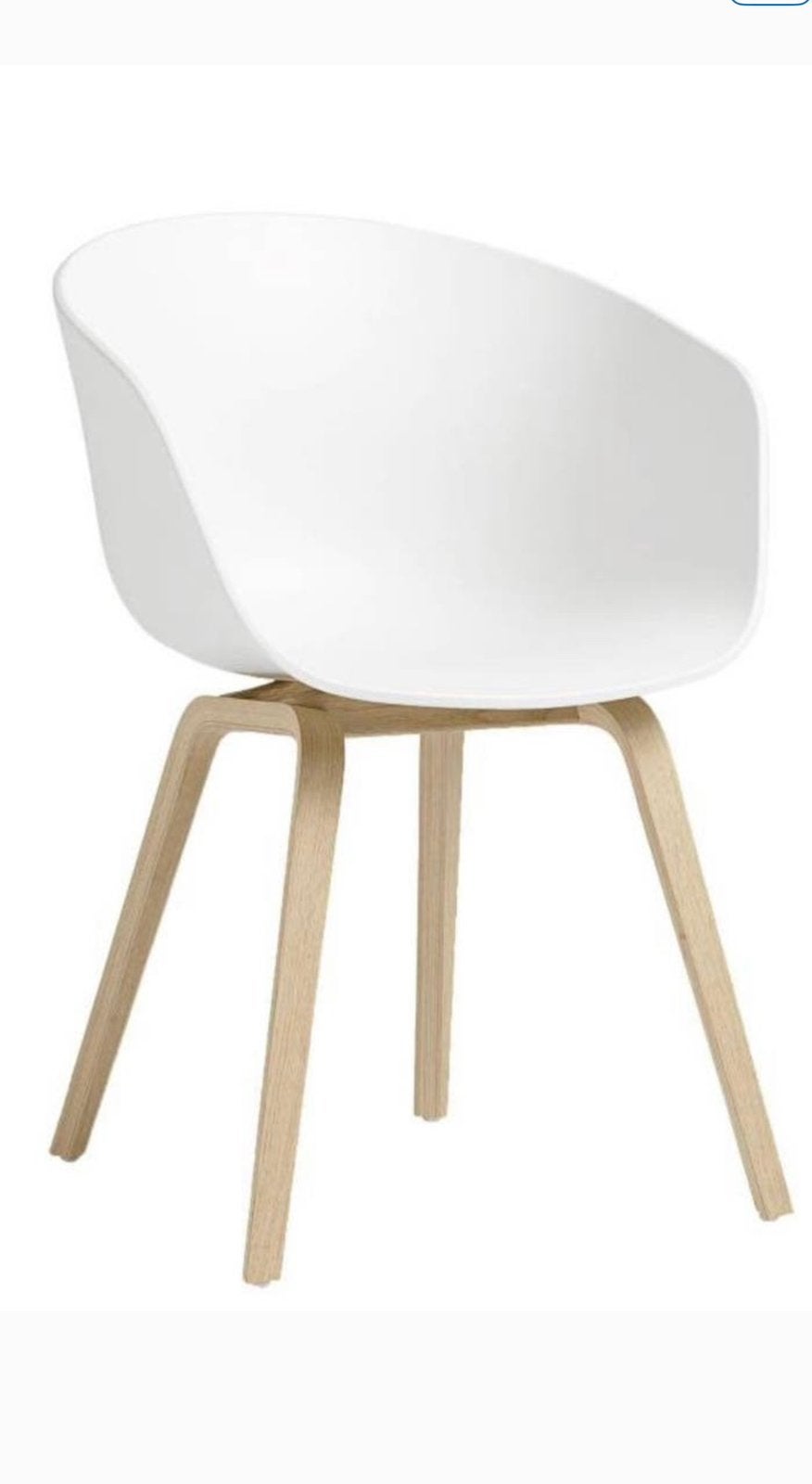 HAY about a chair aac22 wit met gezeept onderstel (2 x), Ophalen, Zo goed als nieuw, Wit, Twee