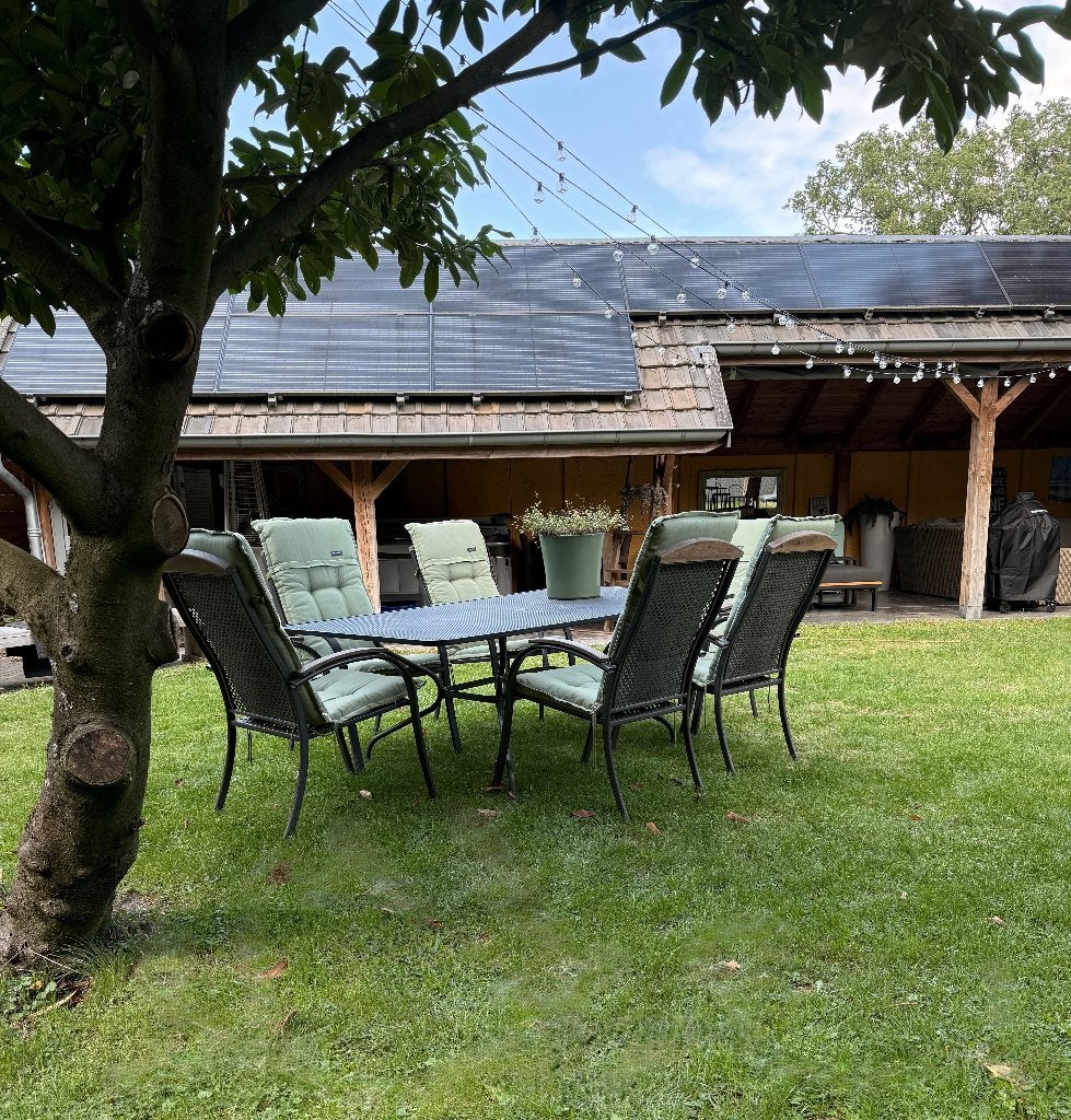 Tuinset, Tuin en Terras, Tuinsets en Loungesets, Ophalen, Gebruikt, 6 zitplaatsen, Teakhout