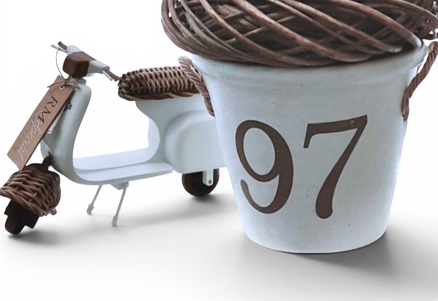 Rivièra maison vespa & RM flowerpot & rustic rattan krans, Ophalen of Verzenden