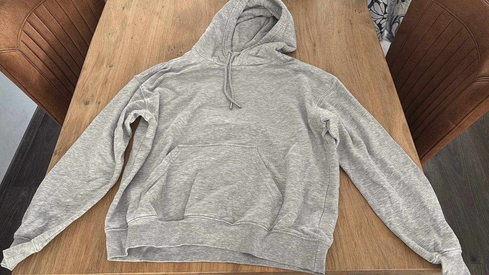 H&M Grijze Hoodie Maat S, Kleding | Dames, Truien en Vesten, Ophalen of Verzenden, Zo goed als nieuw, Maat 36 (S), Grijs