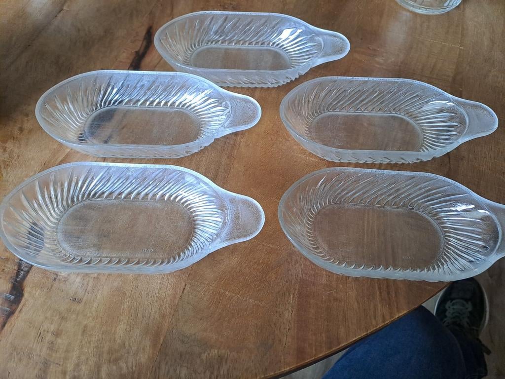 5 banansplit ijsschaaltjes, Ophalen of Verzenden, Rechthoekig