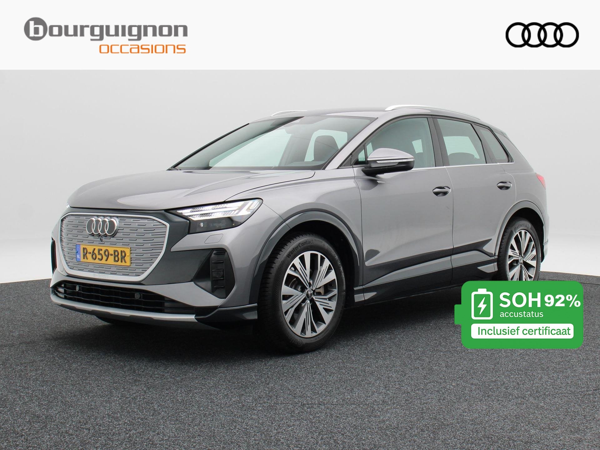 Audi Q4 e-tron 45 quattro Advanced edition 77 kWh 265 Pk | S, Auto's, Stof, Gebruikt, Zwart, 33 min