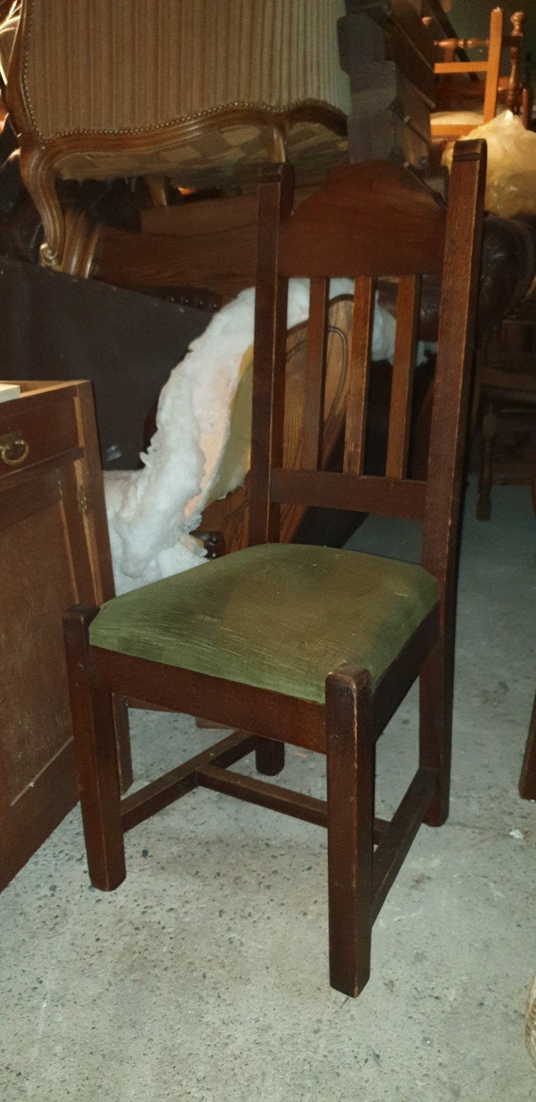 6 Brutalistische eiken eetkamerstoelen, Ophalen