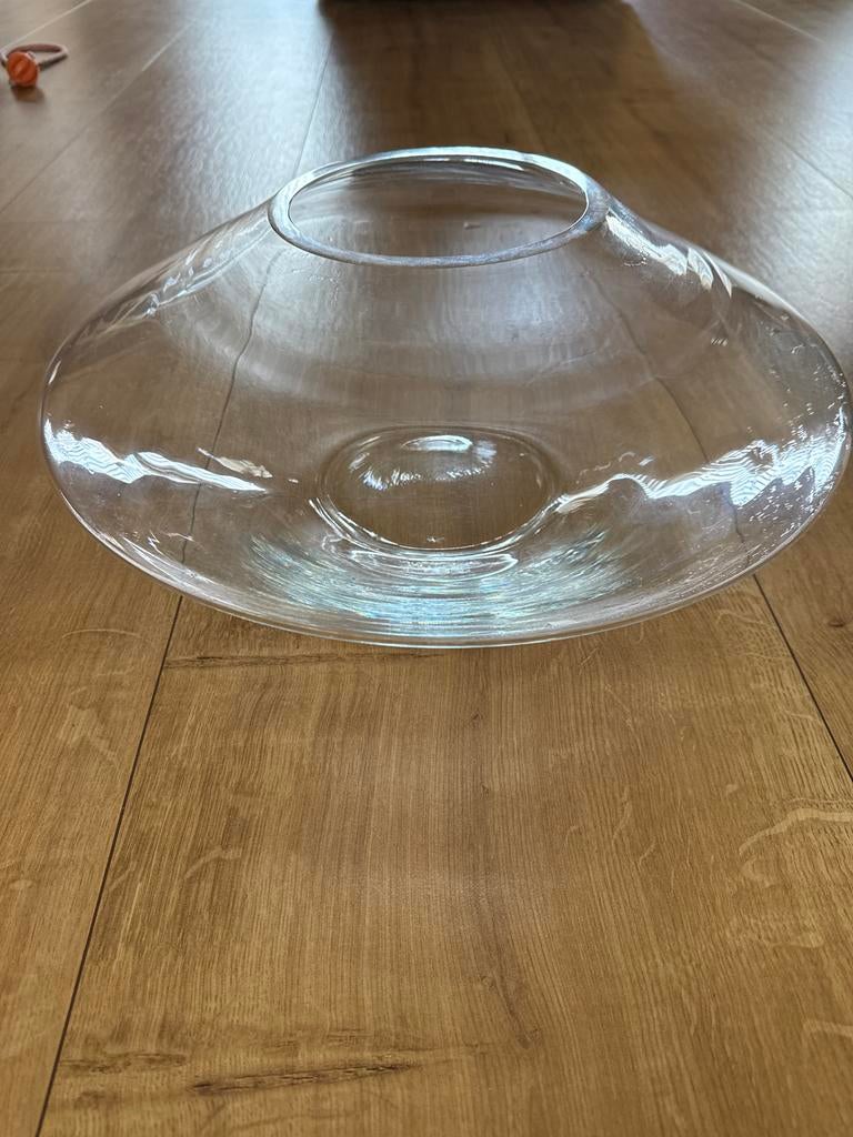 Mooie cylinder/UFO-vormige vaas - 46 cm doorsnede, Ophalen, Overige kleuren, Minder dan 50 cm, Glas