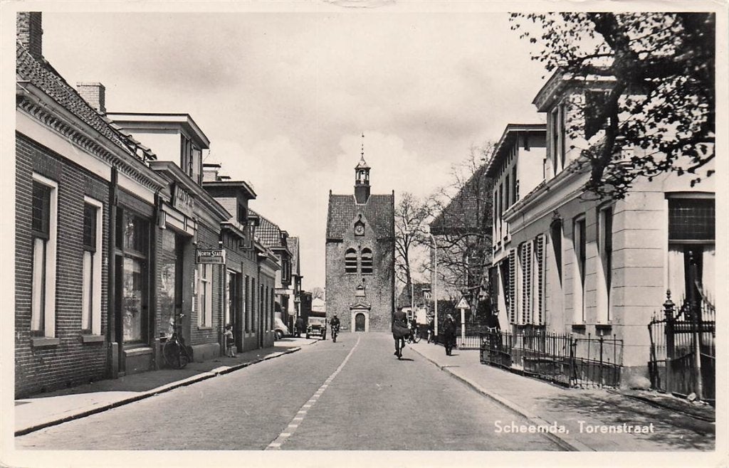 702-339-015 Scheemda Torenstraat, Verzamelen, Ansichtkaarten | Nederland, Verzenden, Voor 1920, Groningen