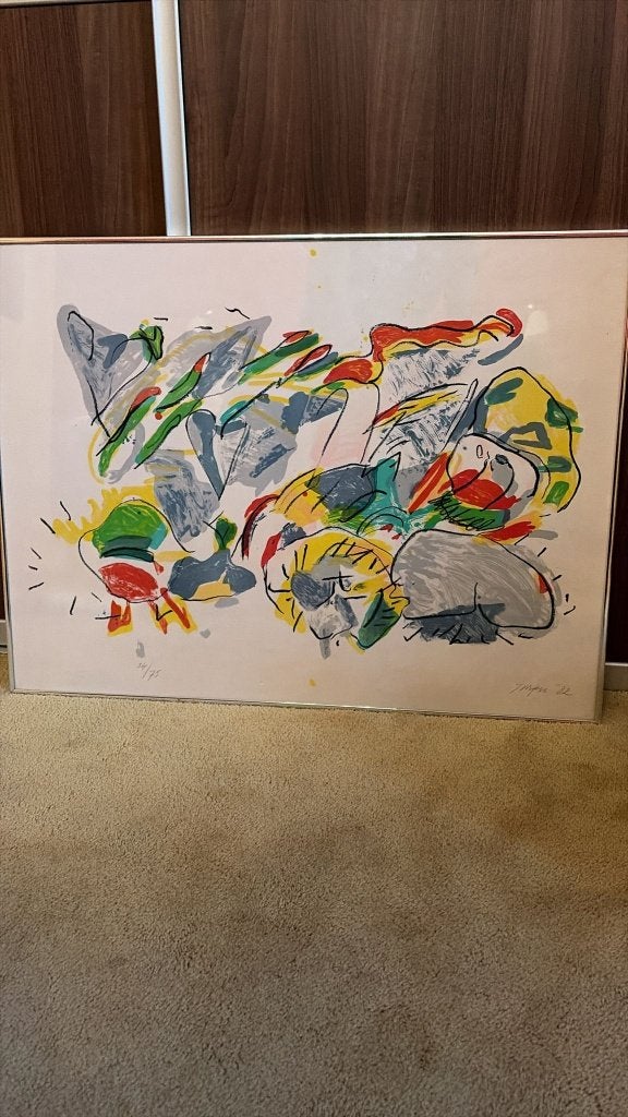 Jurjen de Haan kleurenlitho Zomer 1982 – 34/75, Ophalen, Overige onderwerpen, Lithografie, Ingelijst
