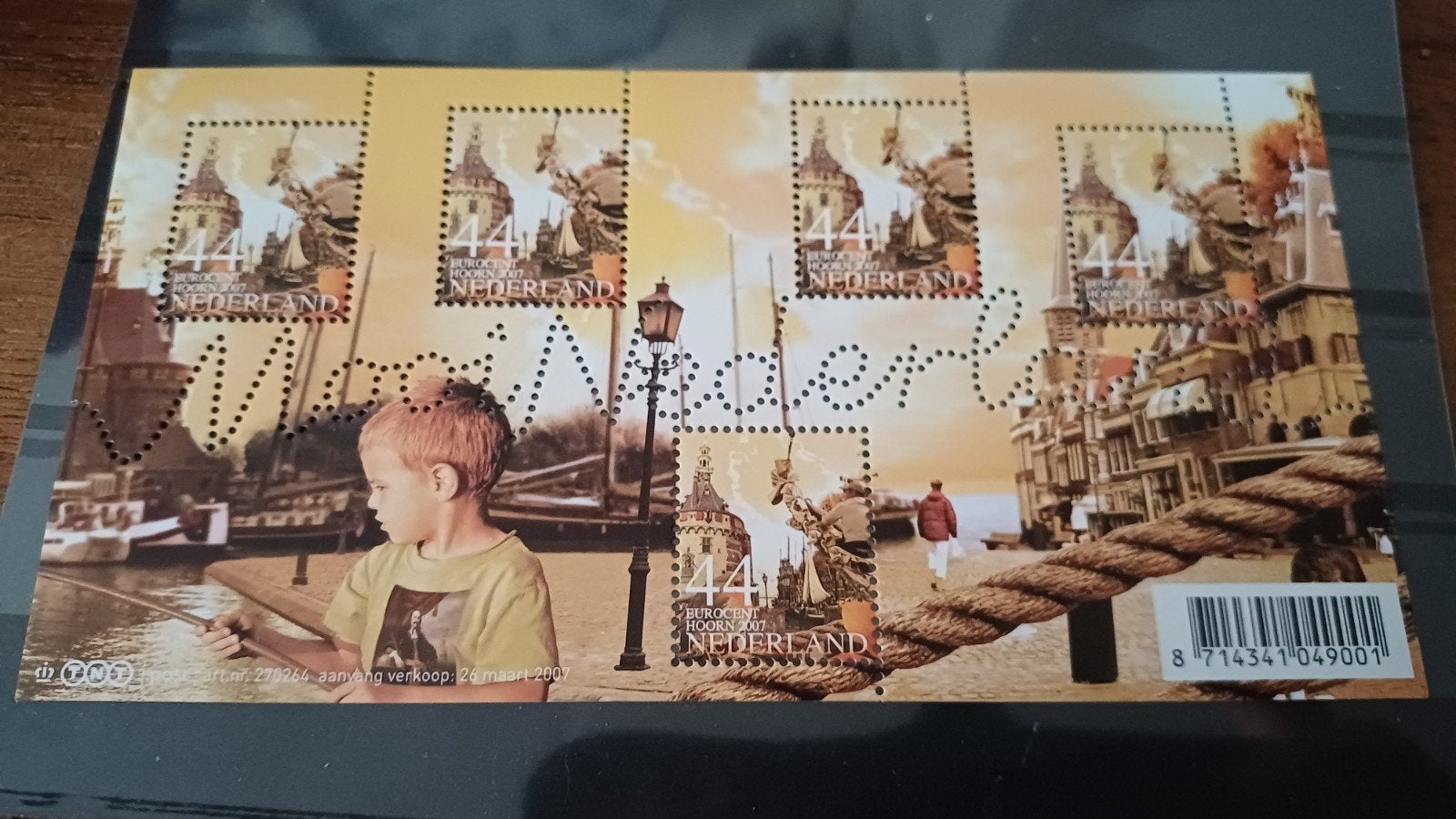 Nederland, velletje Mooi Nederland,  Hoorn, Postzegels en Munten, Postzegels | Nederland, Ophalen of Verzenden, Na 1940, Postfris